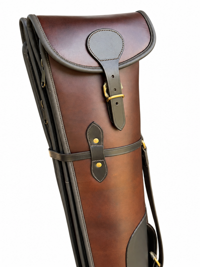 Distressed Leather Double Shotgun Slip – Dual Gun Carry Case
