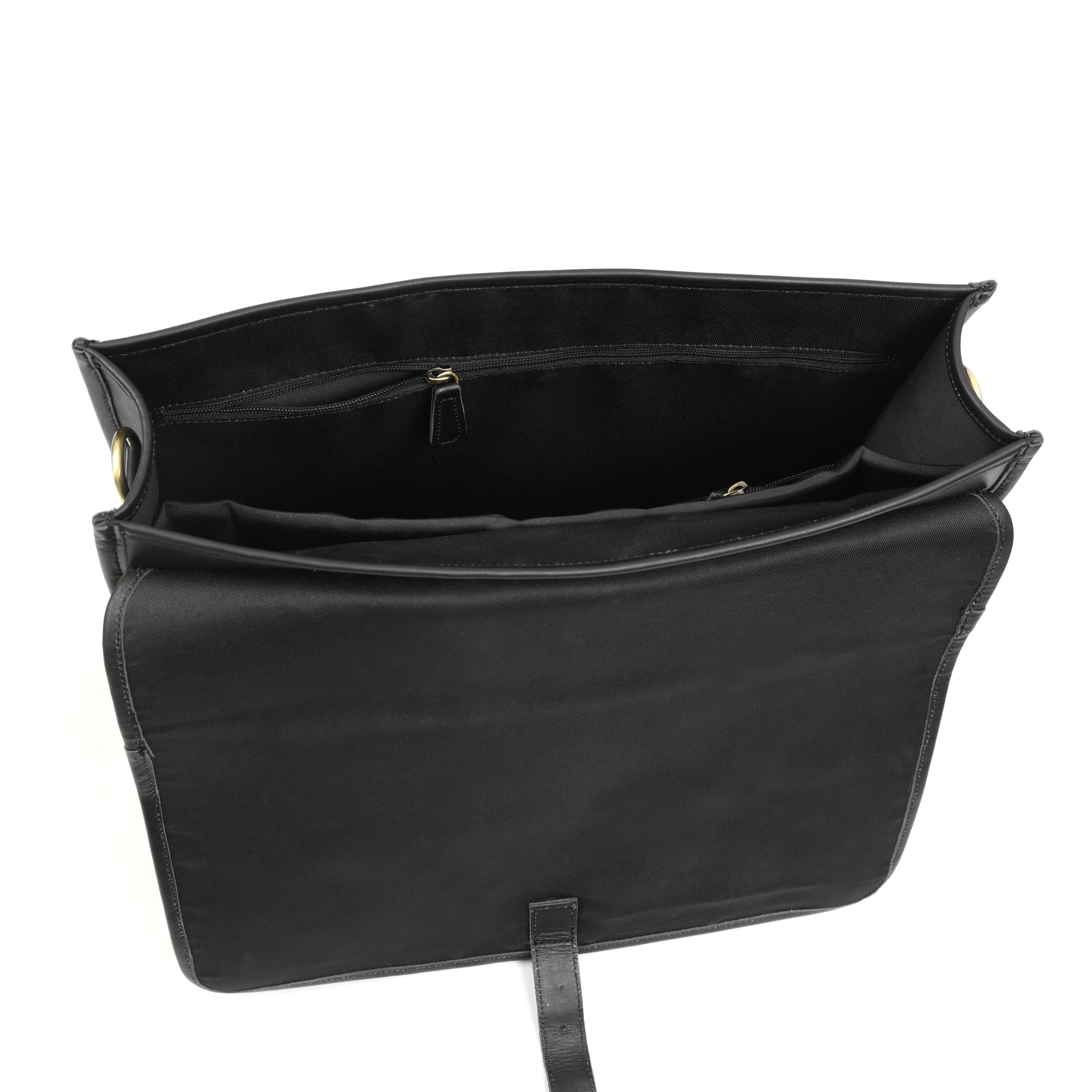 Premium Black Leather Travel & Work Combo Set