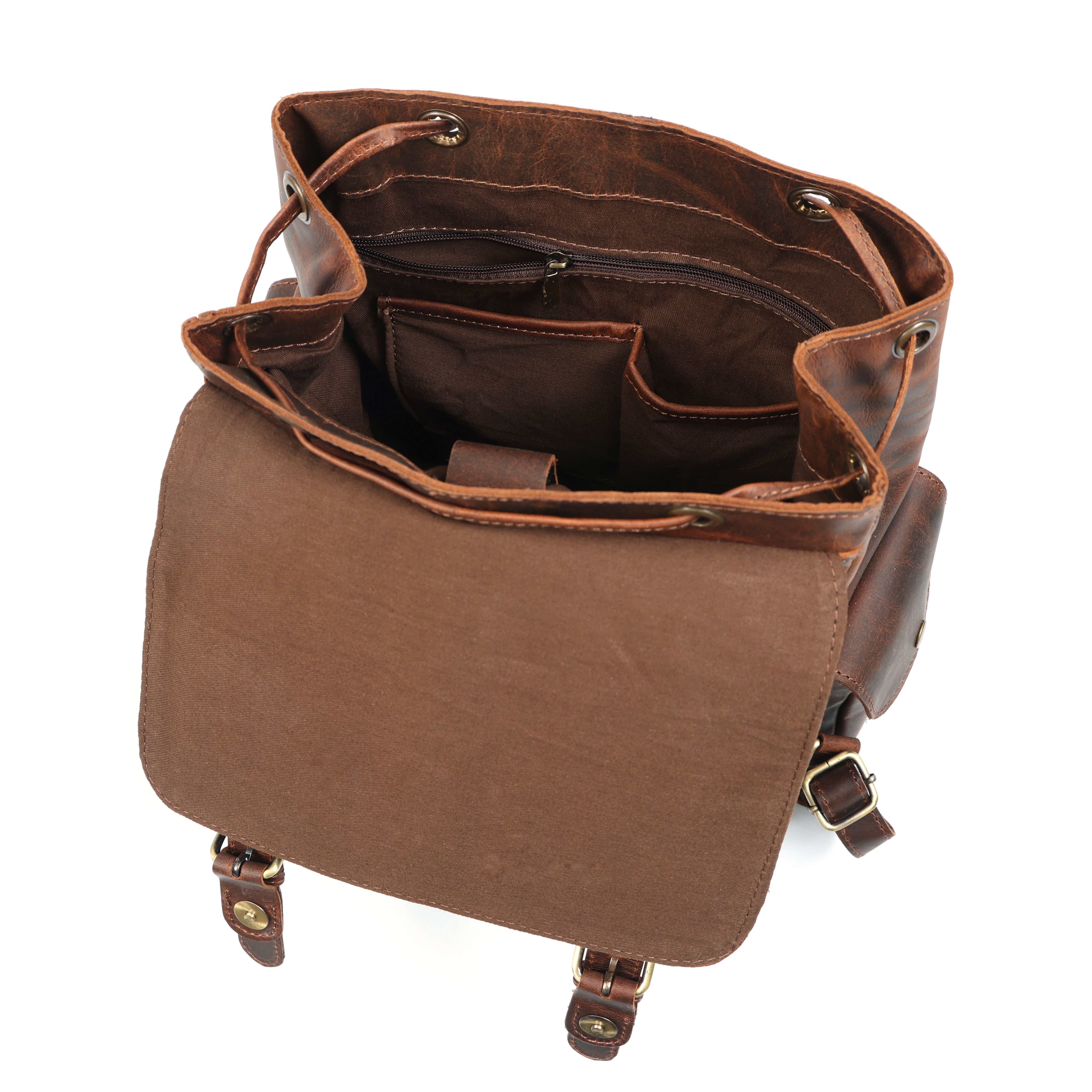 Emerson Signature Buffalo Leather Backpack Combo Set