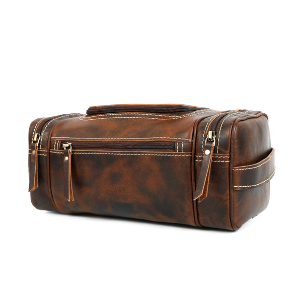 Premium Full-Grain Buffalo Leather Explorer Set – Duffel, Briefcase & Toiletry Bag