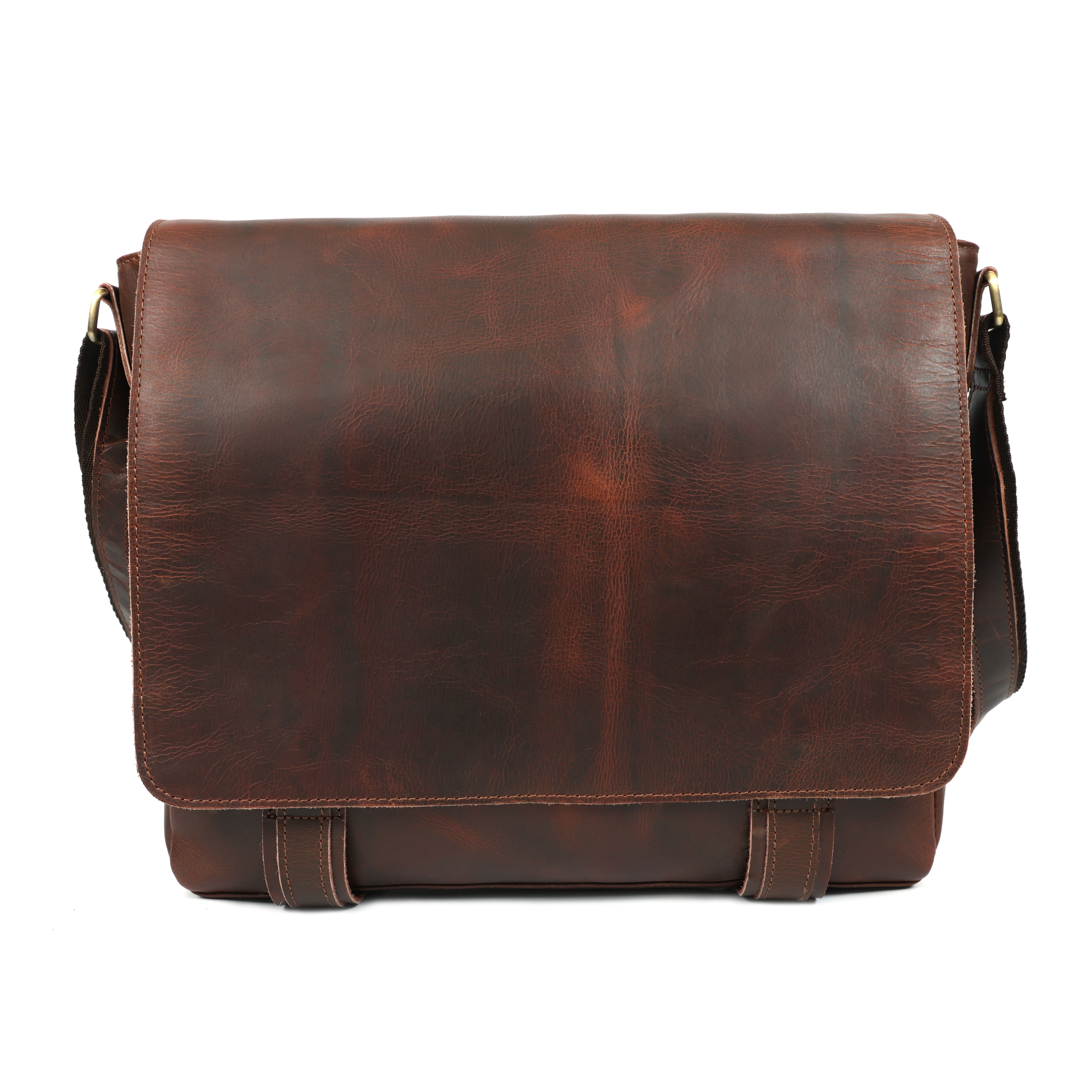 Brice Men's Buffalo Leather Messenger Bag – Vintage Work & Everyday Satchel