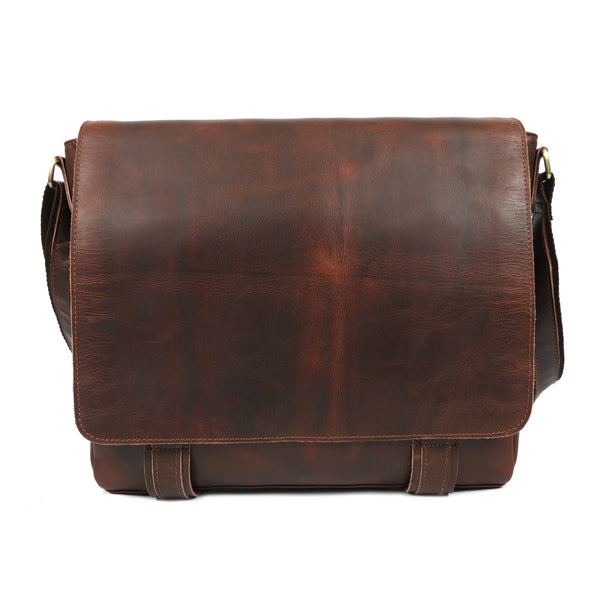 Brice Men's Buffalo Leather Messenger Bag – Vintage Work & Everyday Satchel