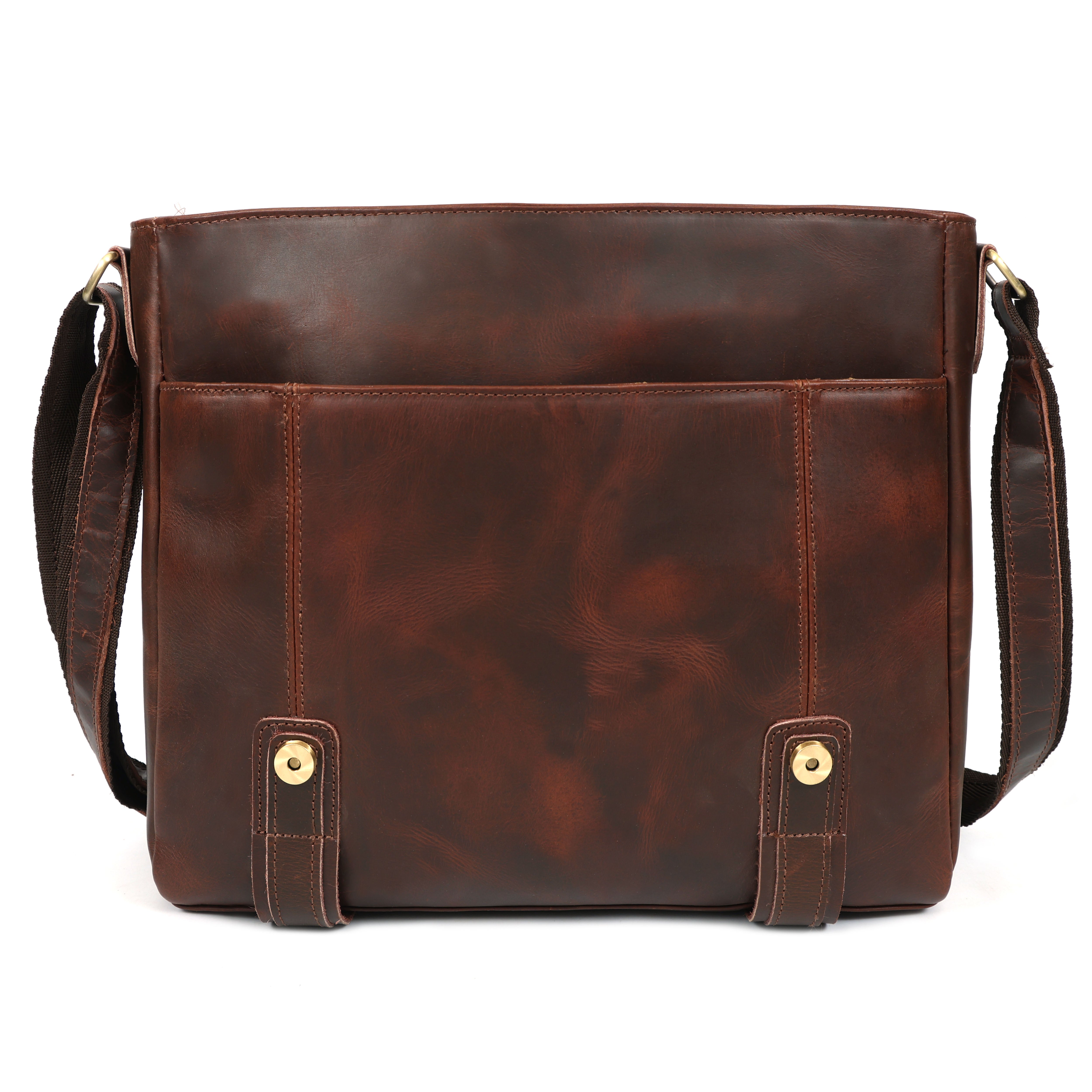Brice Men's Buffalo Leather Messenger Bag – Vintage Work & Everyday Satchel
