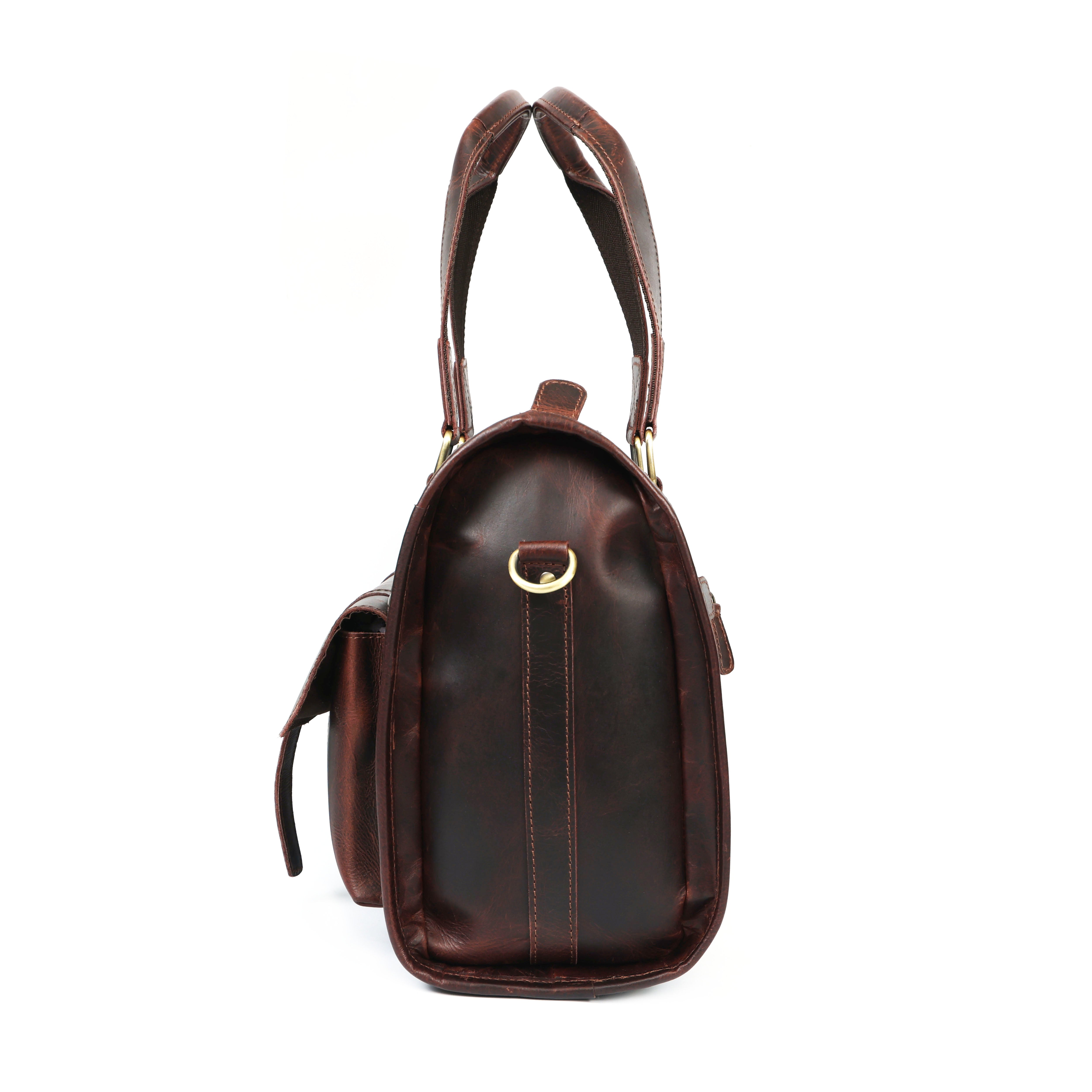 Bear Buffalo Leather Briefcase