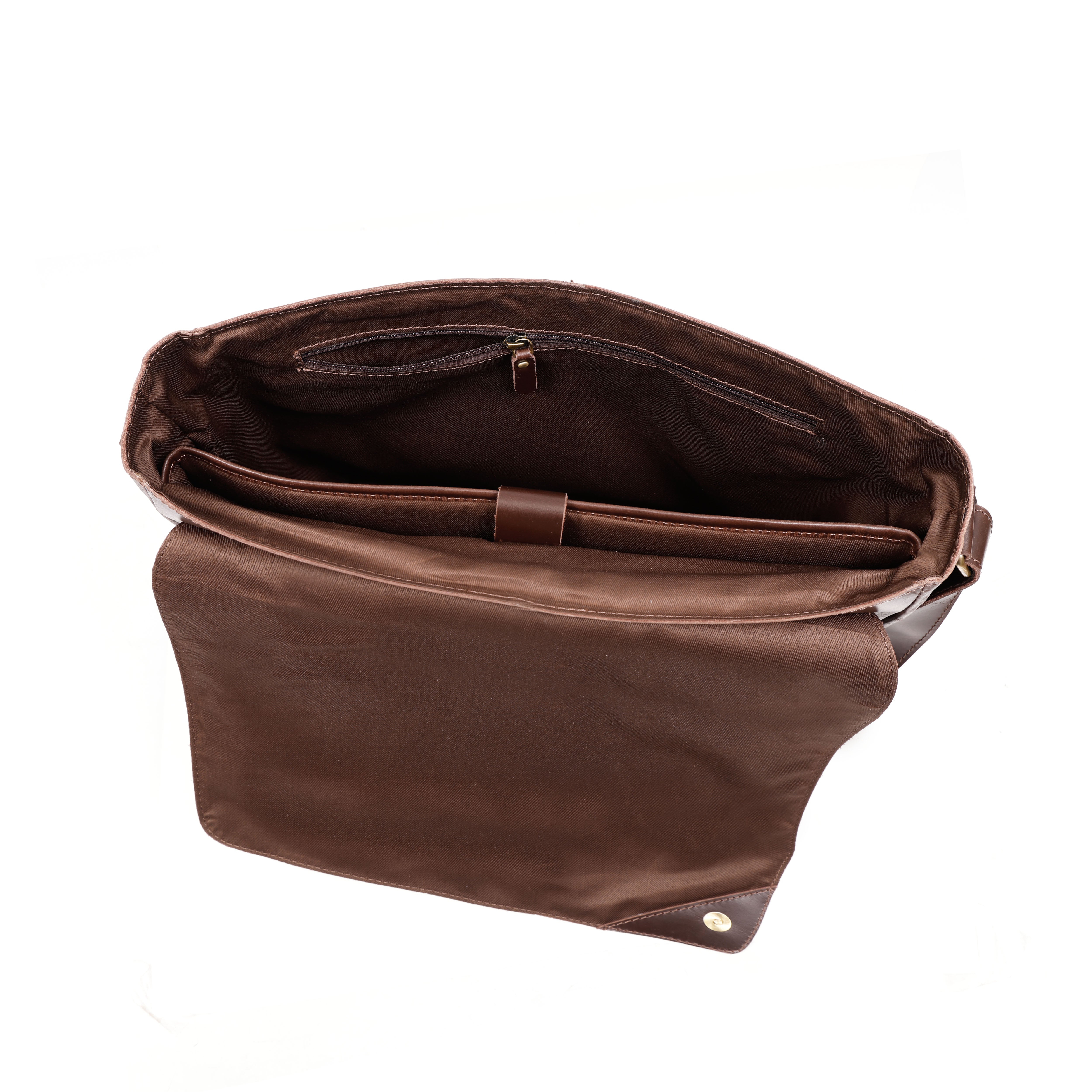 Opal Full-Grain Buffalo Leather Messenger Bag – Handmade Work & Travel Satchel