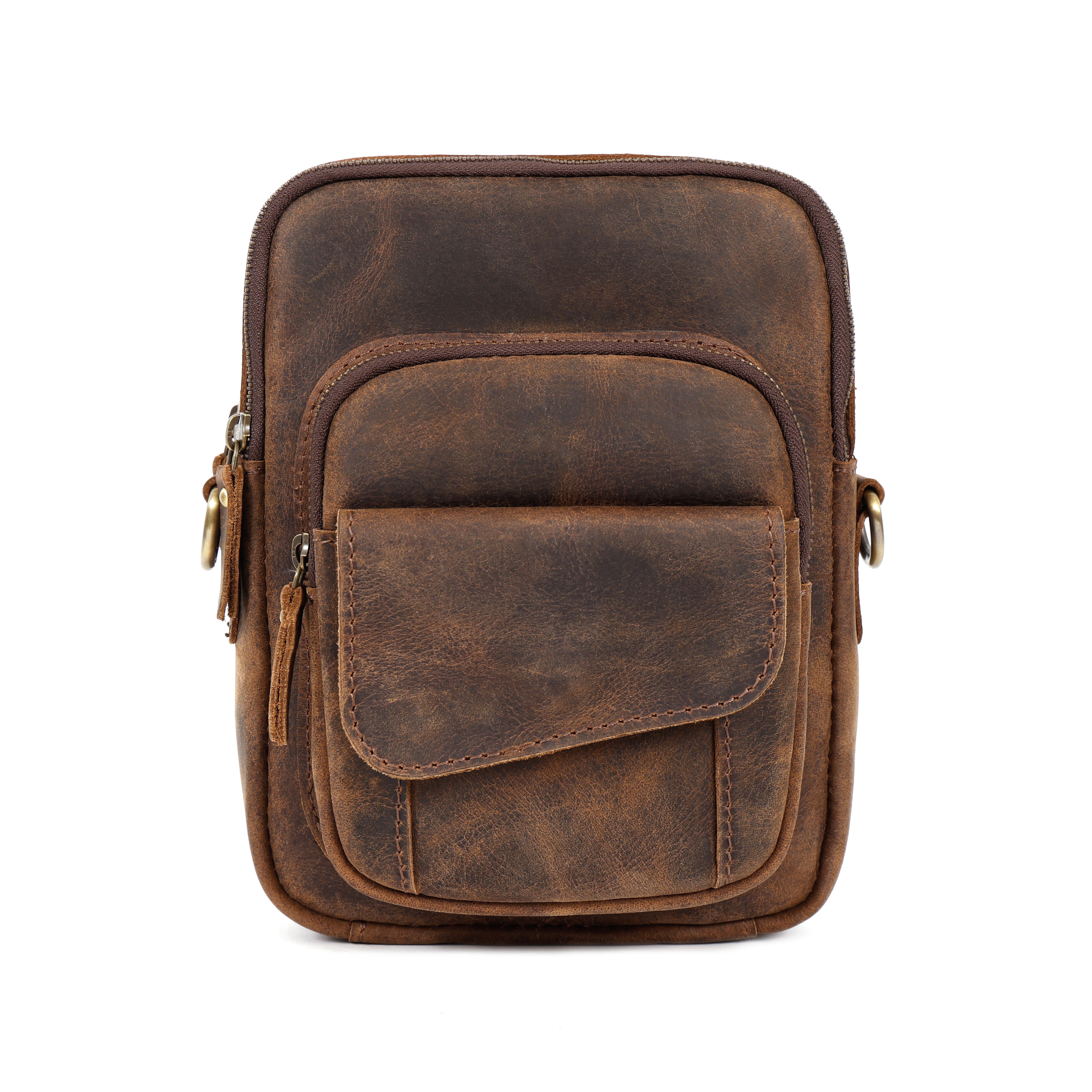 Cali Buffalo Leather Crossbody Bag