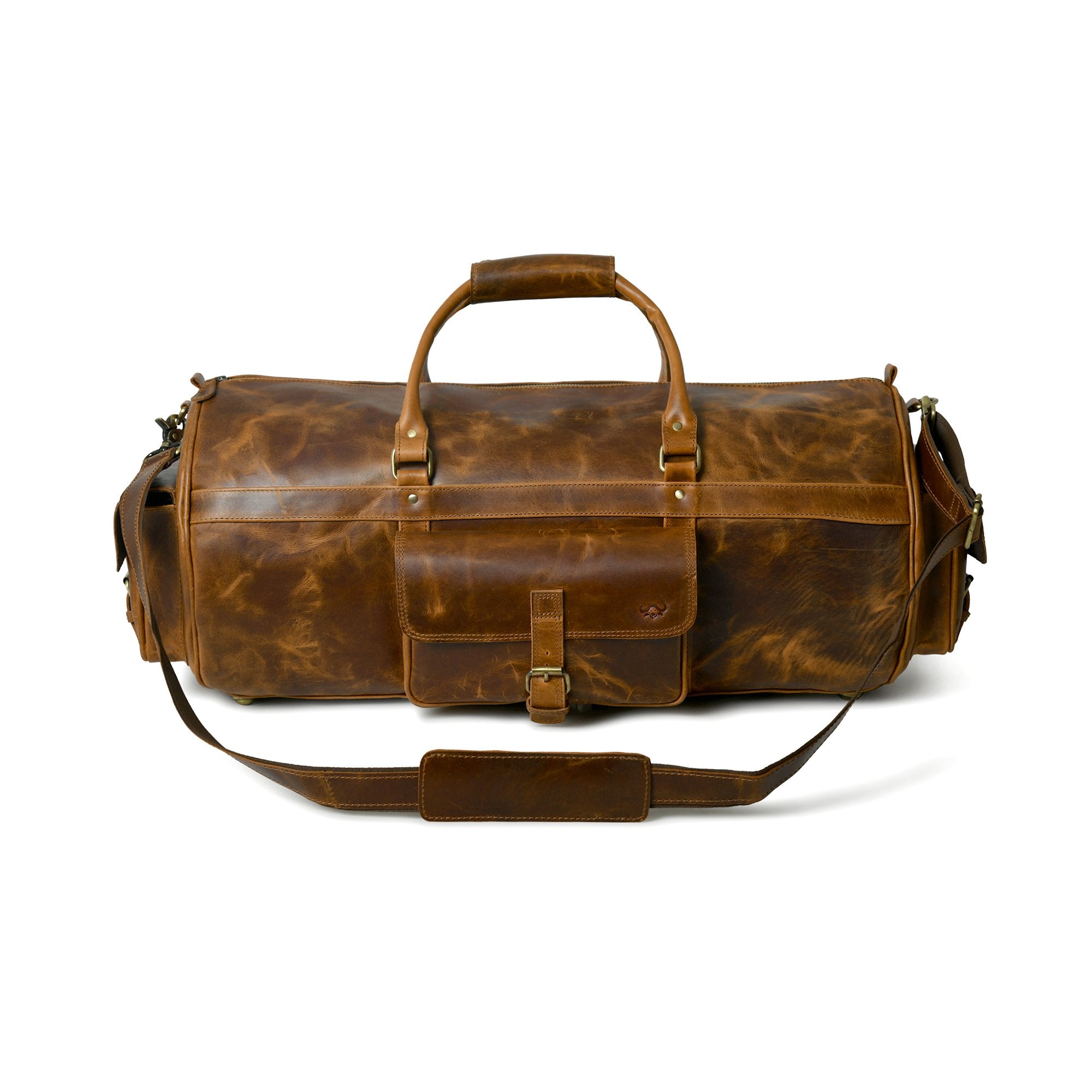 Buffalo Leather Overnight Duffle Bag