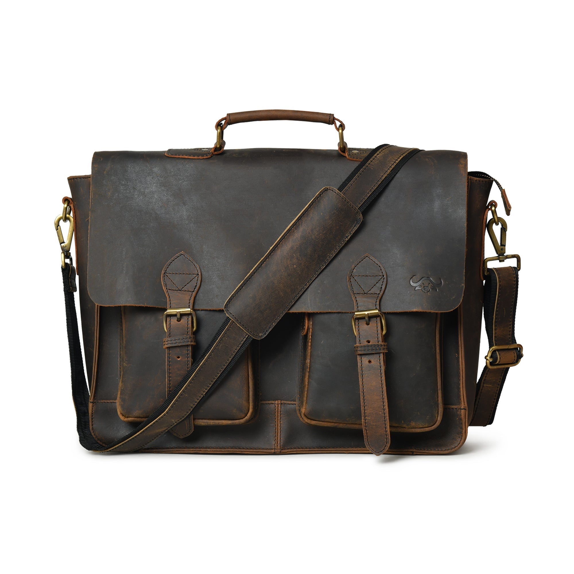 Vintage Buffalo Leather Briefcase