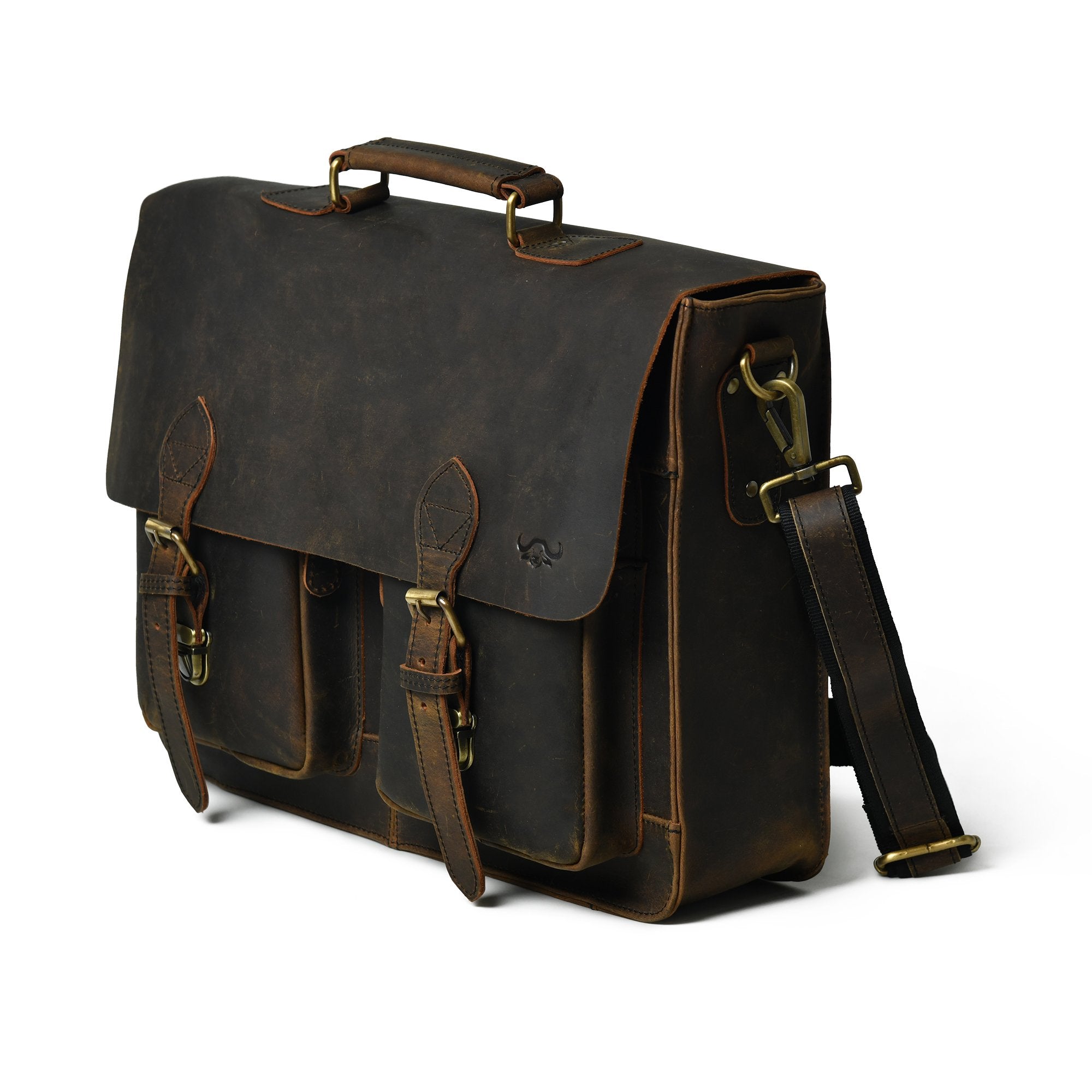 Vintage Buffalo Leather Briefcase