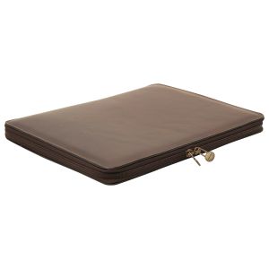 Dark Brown Cowhide Leather Portfolio – Handmade Italian Business Folio