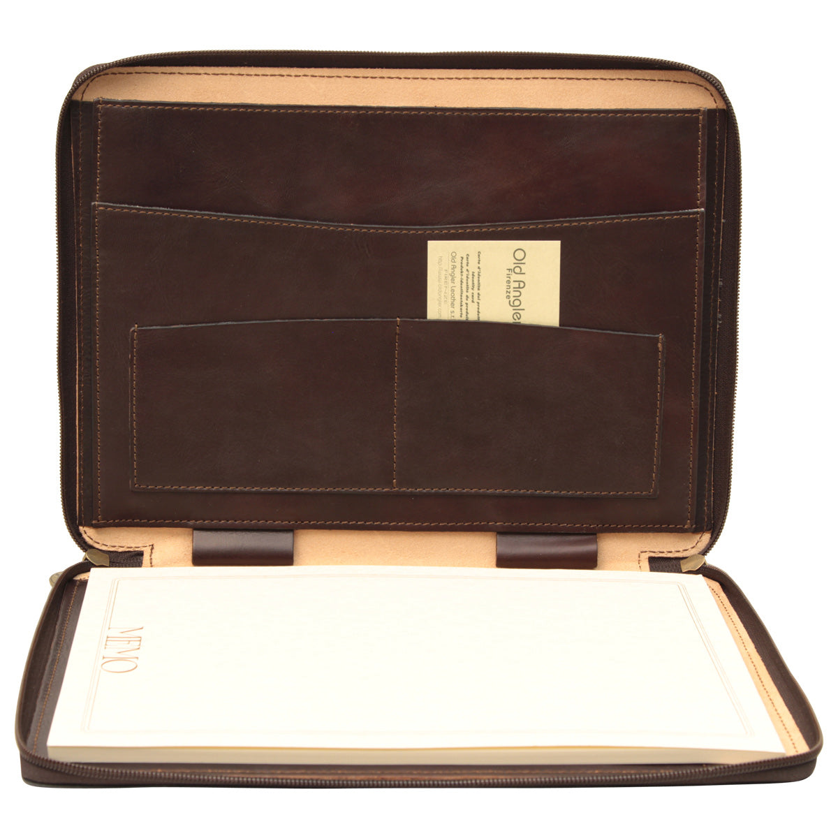 Dark Brown Cowhide Leather Portfolio – Handmade Italian Business Folio