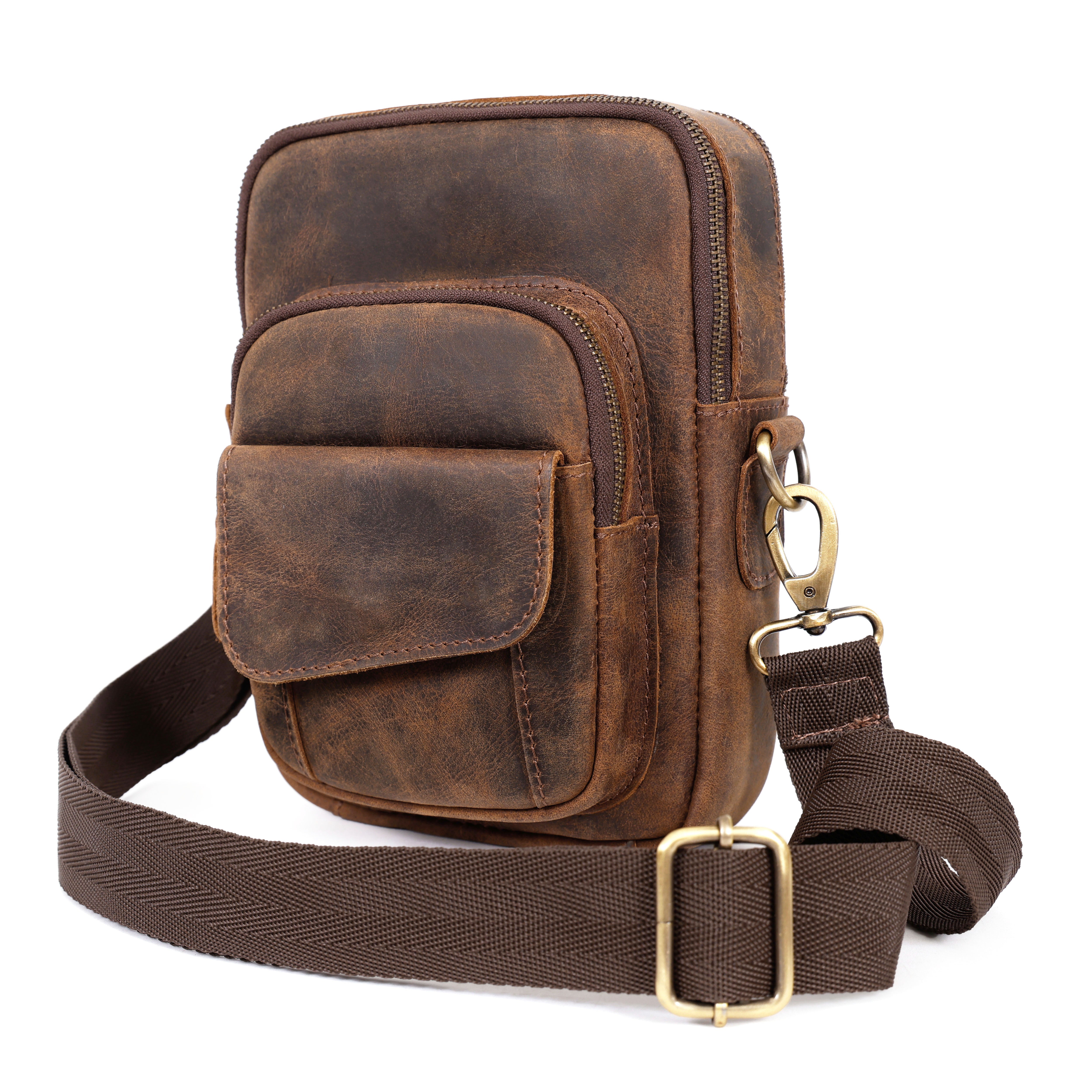 Cali Buffalo Leather Crossbody Bag