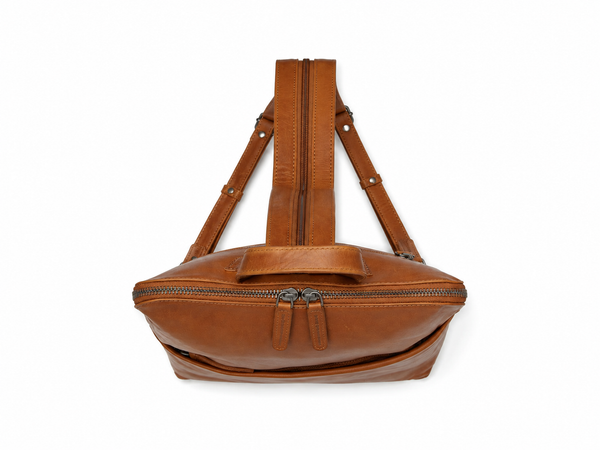 Leather Backpack Cognac Amanda
