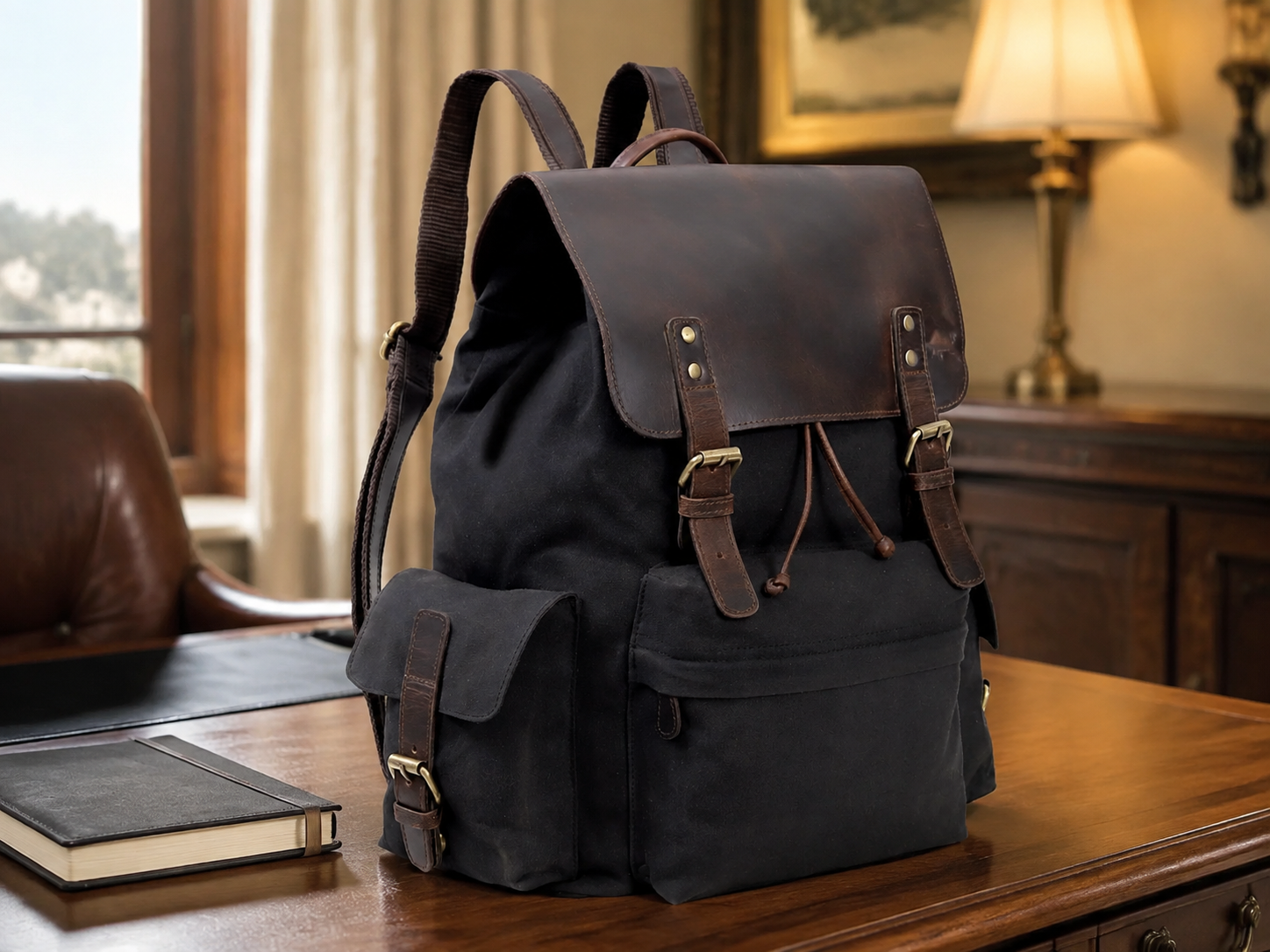 Reed Buffalo Leather Backpack