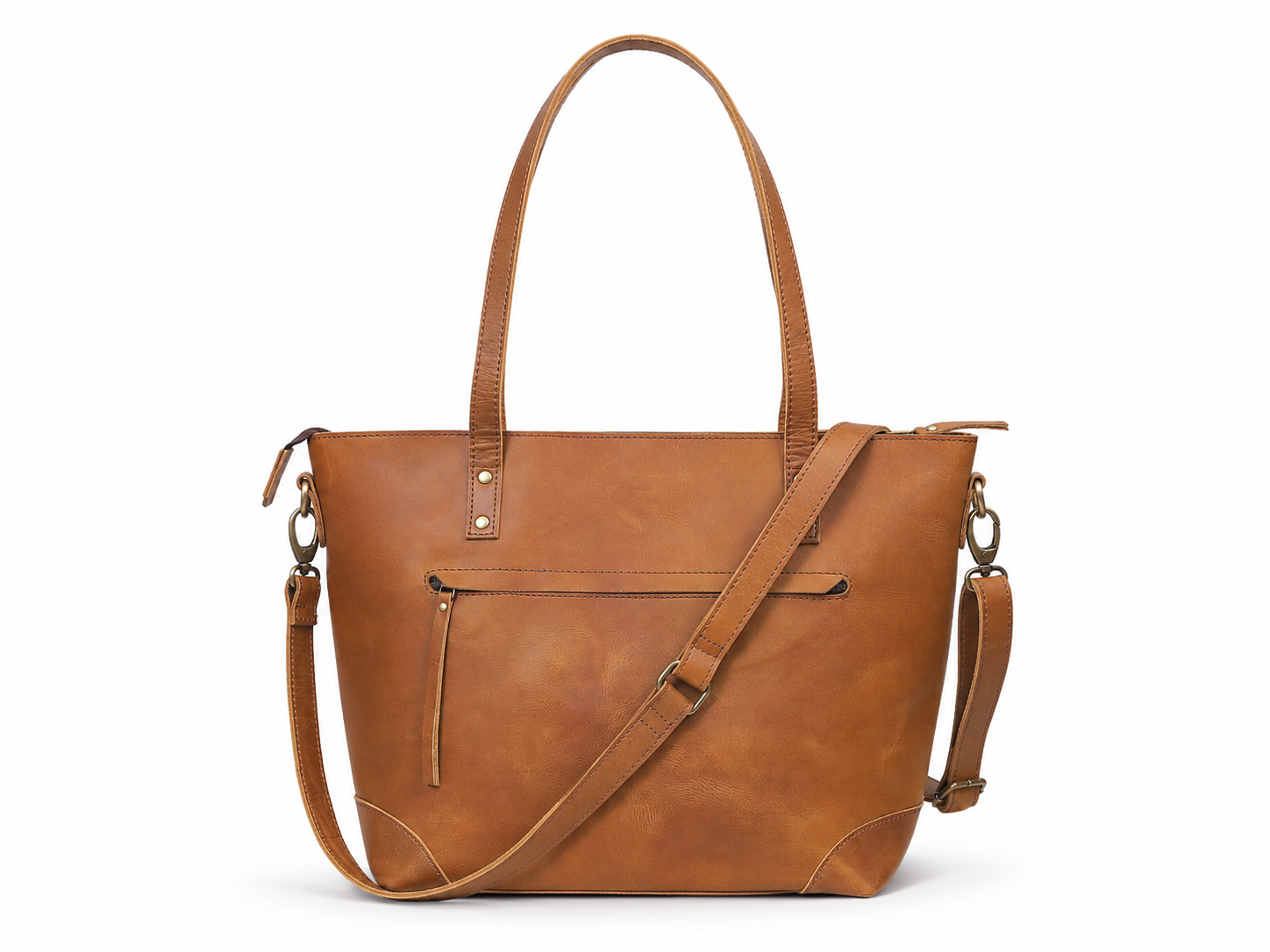 Buffalo Leather Tote Bag - Tan