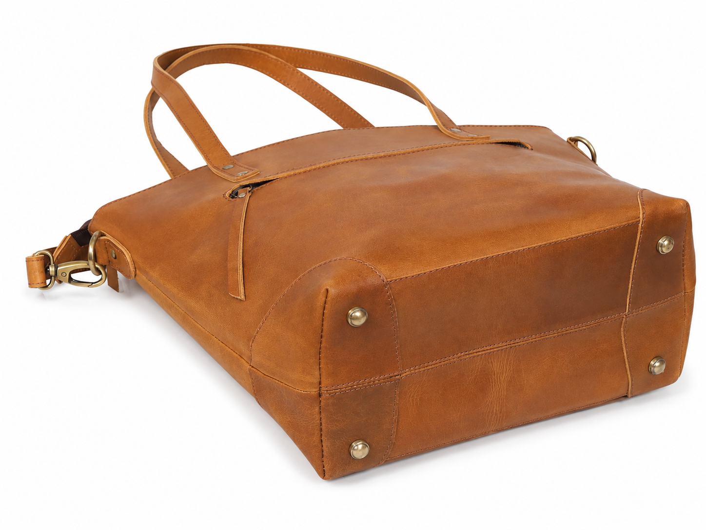 Buffalo Leather Tote Bag - Tan