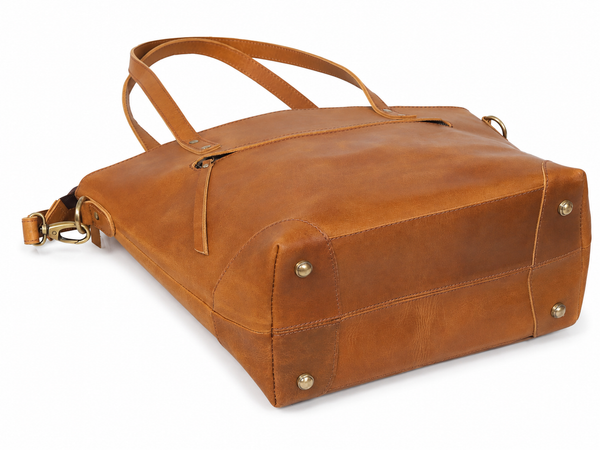 Buffalo Leather Tote Bag - Tan