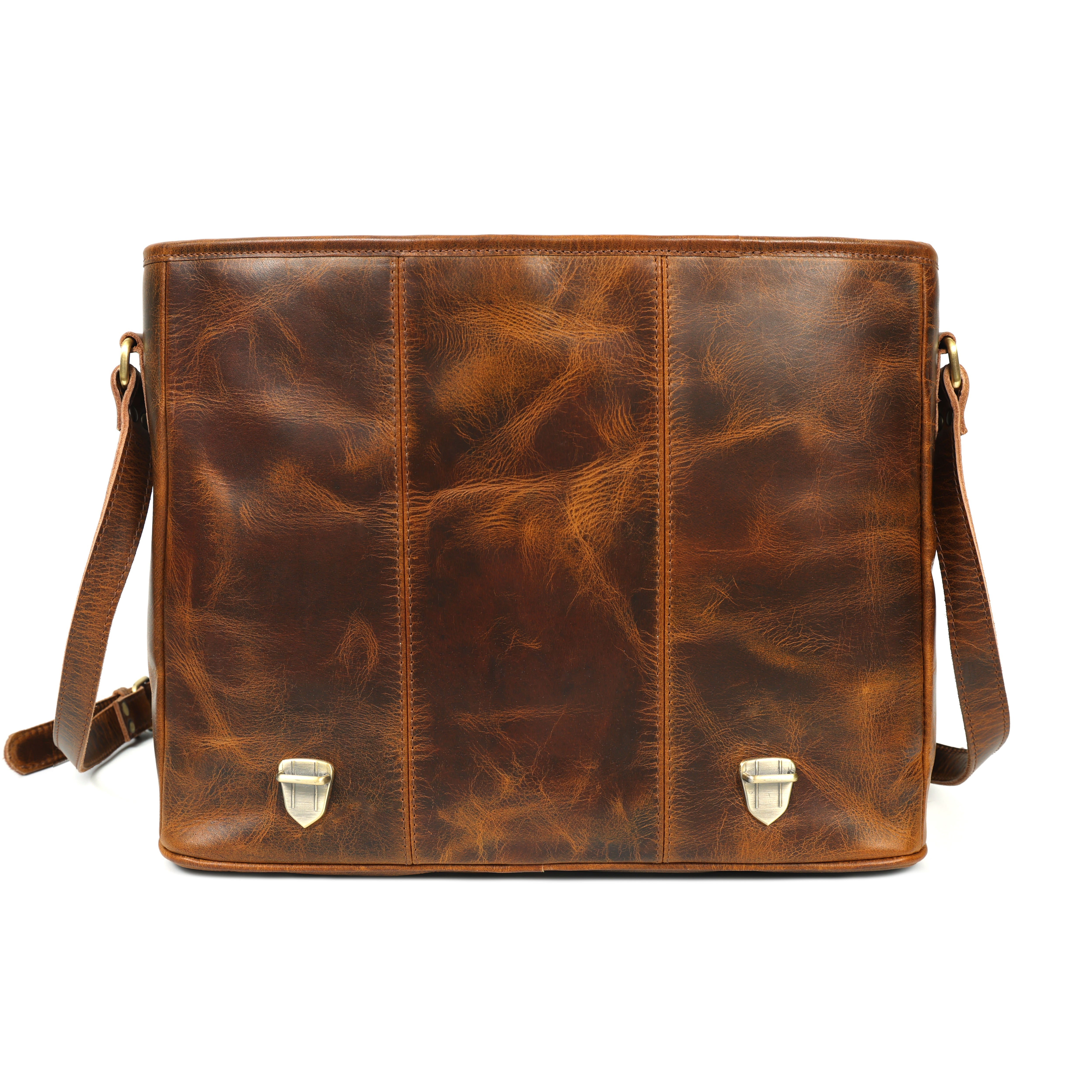 Carter Men's Buffalo Leather Messenger Bag – Vintage Work & Everyday Satchel