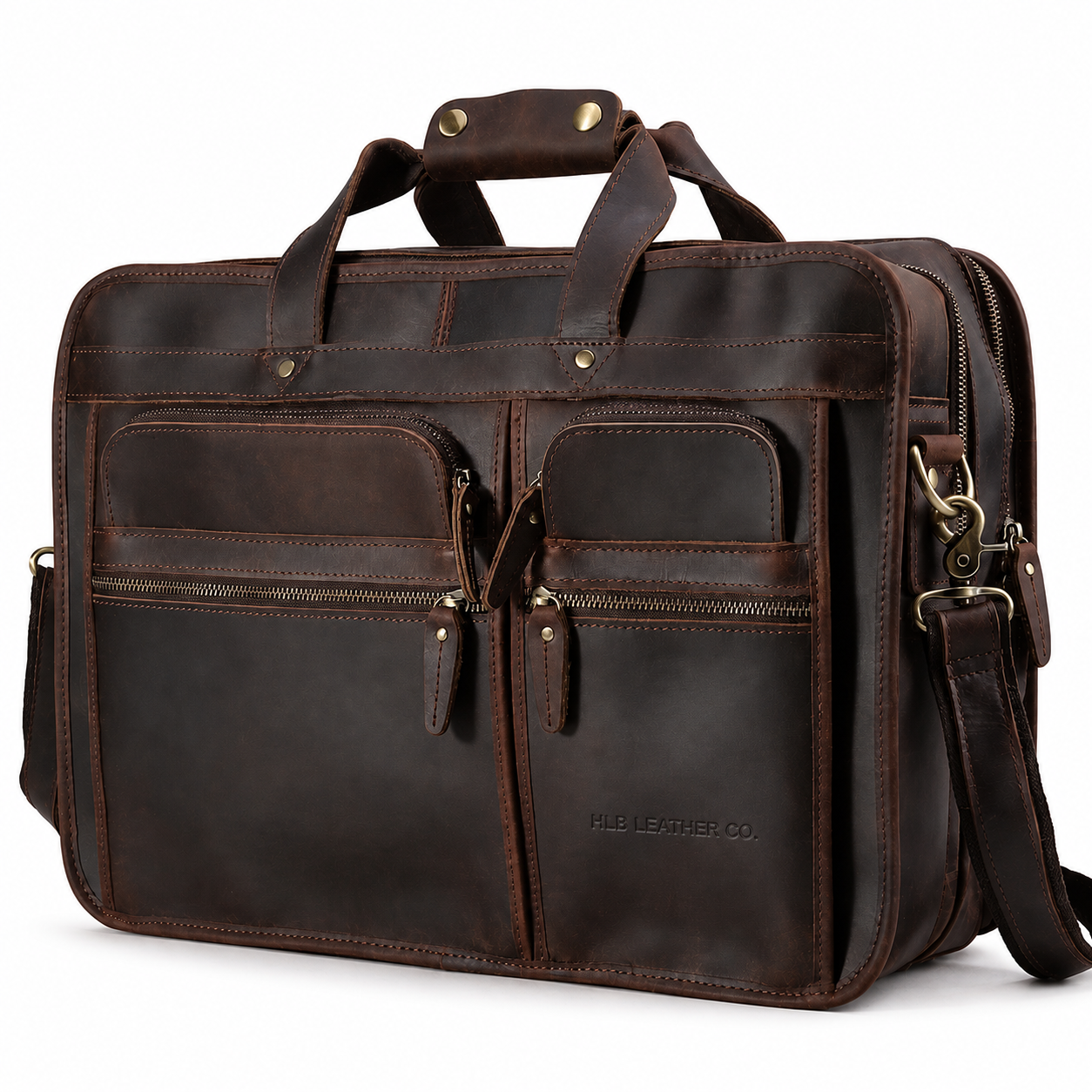 Mason Buffalo Leather Briefcase