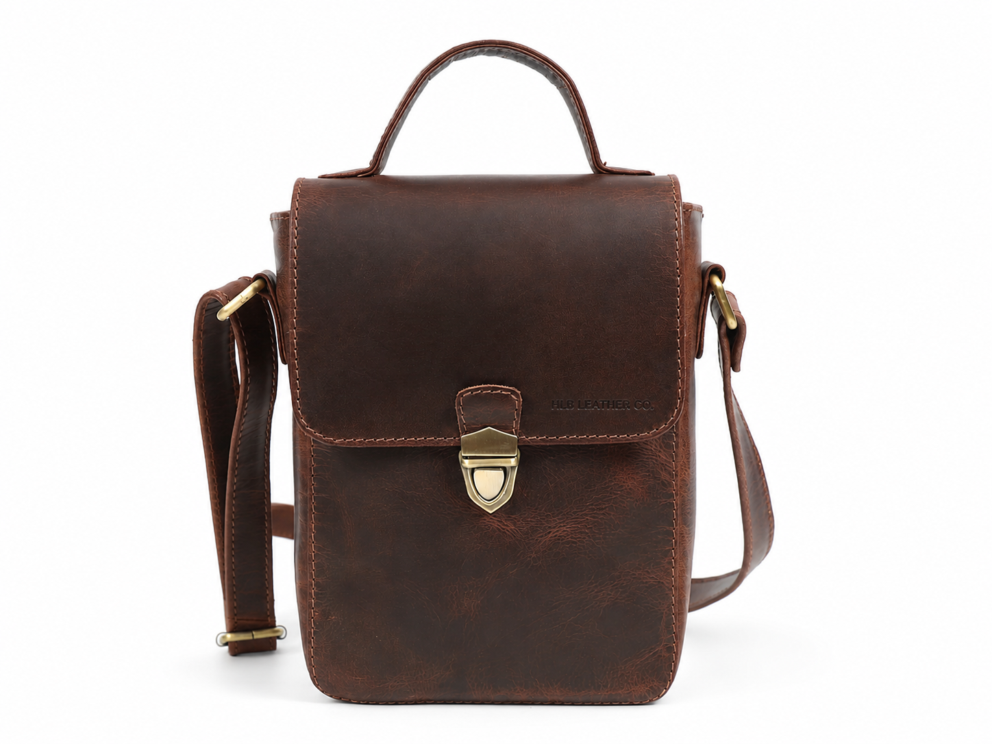Mini Valley Full-Grain Buffalo Leather Satchel – Compact Crossbody Messenger Bag