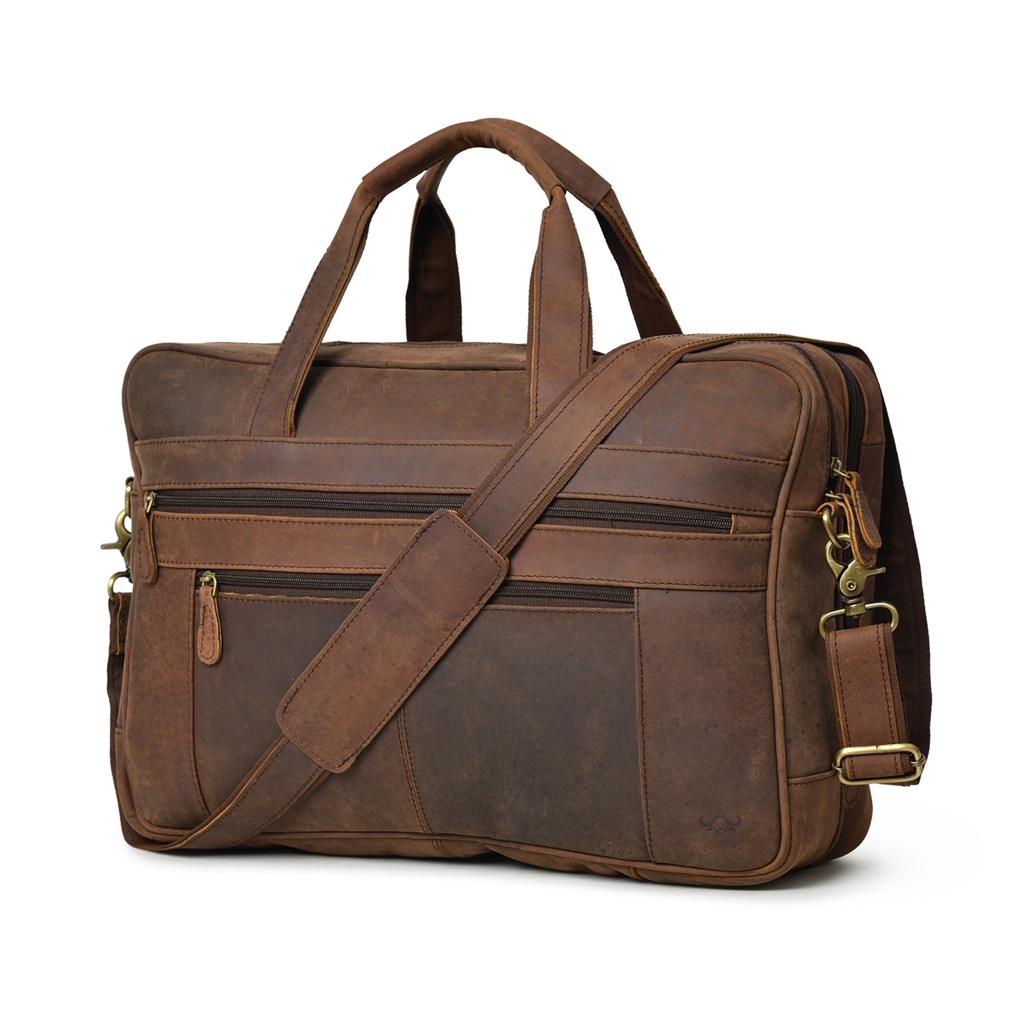 Buffalo Leather Messenger Briefcase Bag