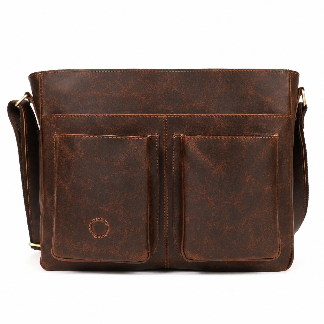 Leo Buffalo Leather Messenger Bag