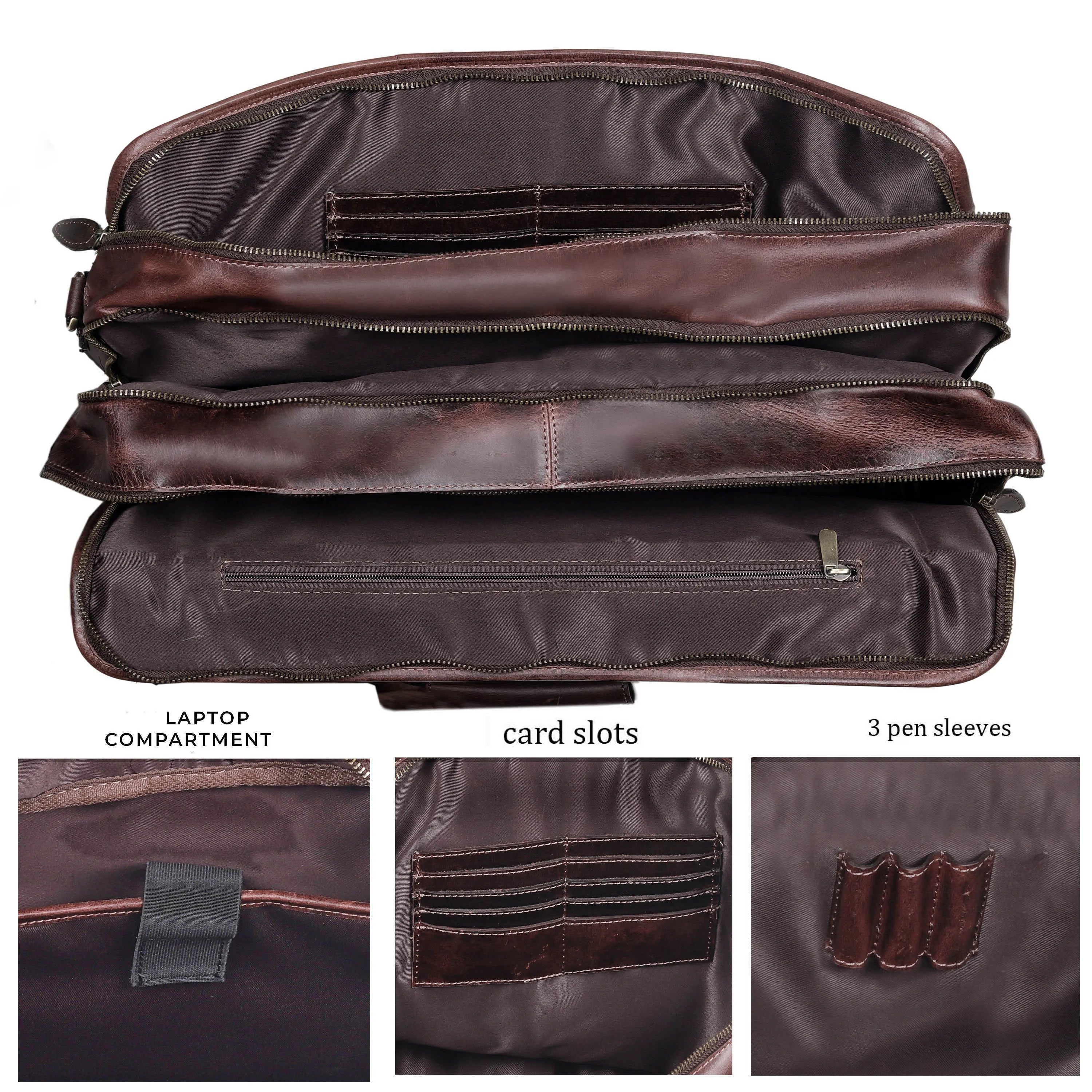 Farm Premium Buffalo Leather Briefcase