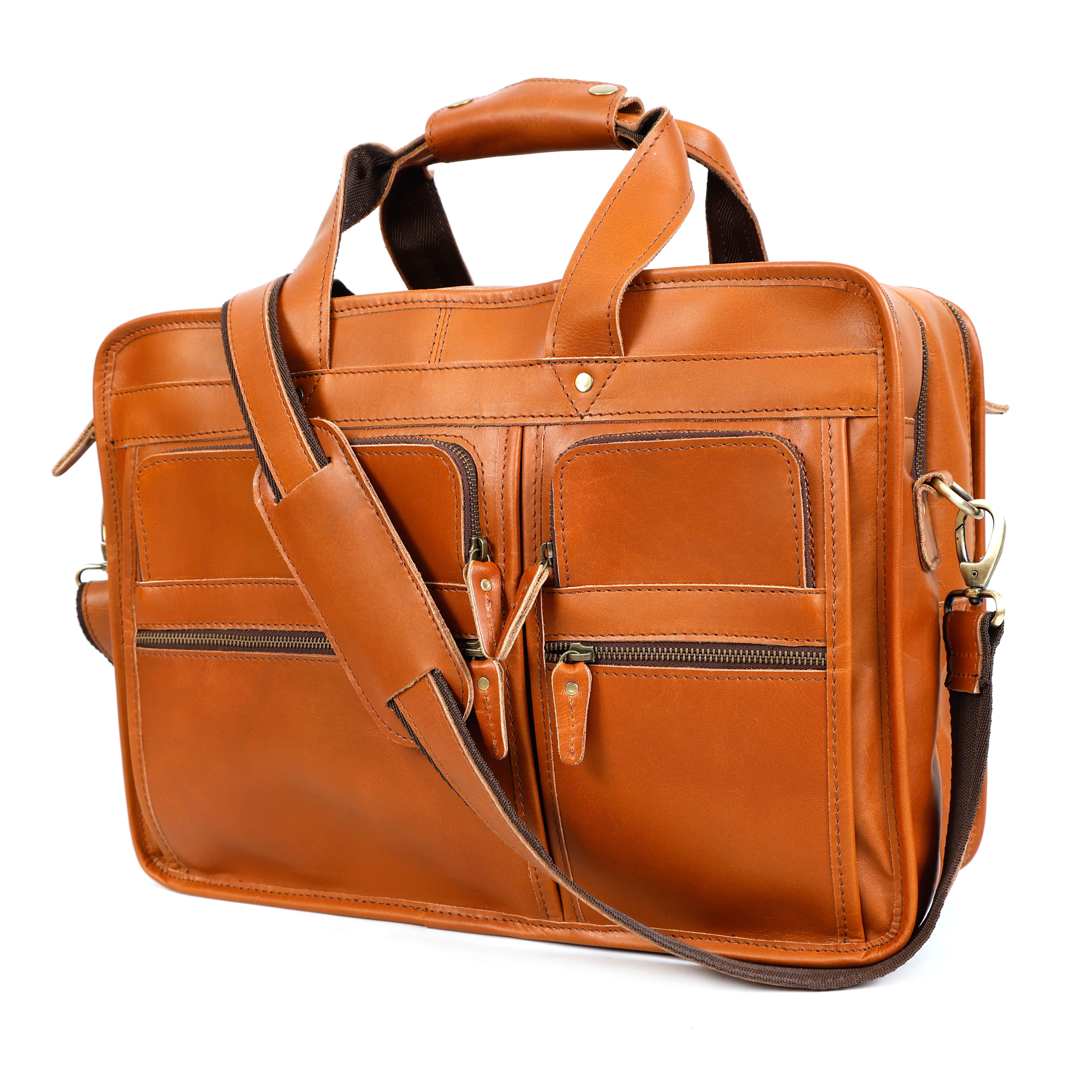 Leon Buffalo Leather Briefcase