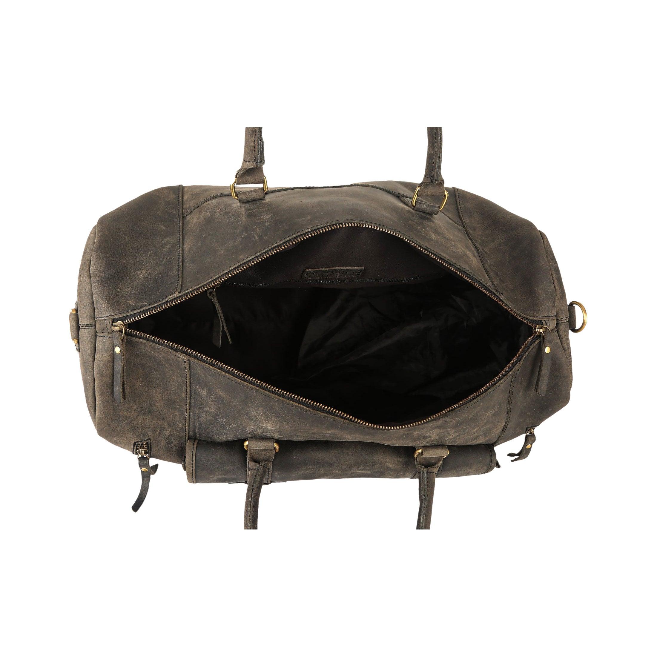 24-Inch Full Grain Leather Duffel Bag for Men & Women – Travel, Gym & Weekend Overnight Bag