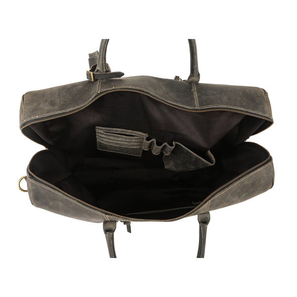 Leather 20-Inch Travel Duffel Bag for Men and Women - Full Grain Leather Overnight, Weekend, Gym, and Sports Bag