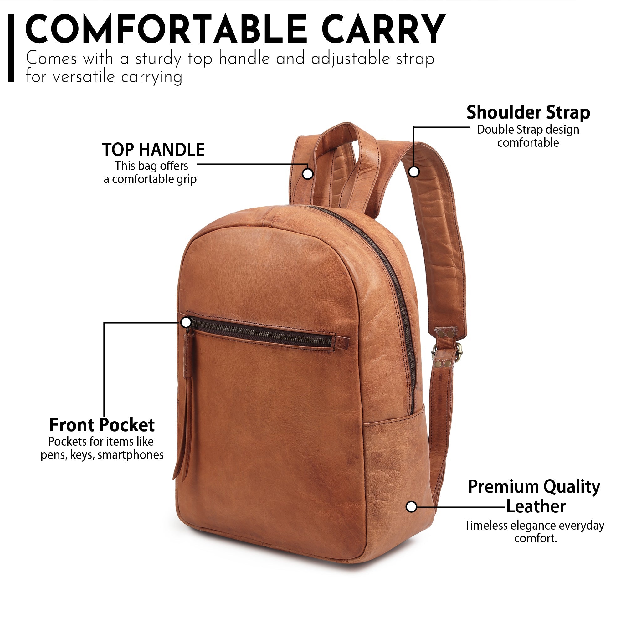 Urban Lite Leather Backpack