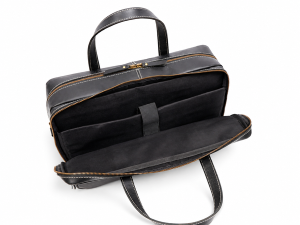 Weston Black Leather Briefcase