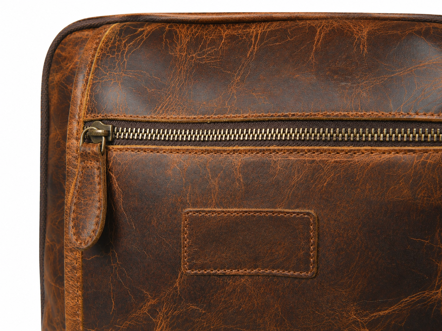 Alpha Caramel Buffalo Leather Travel Backpack