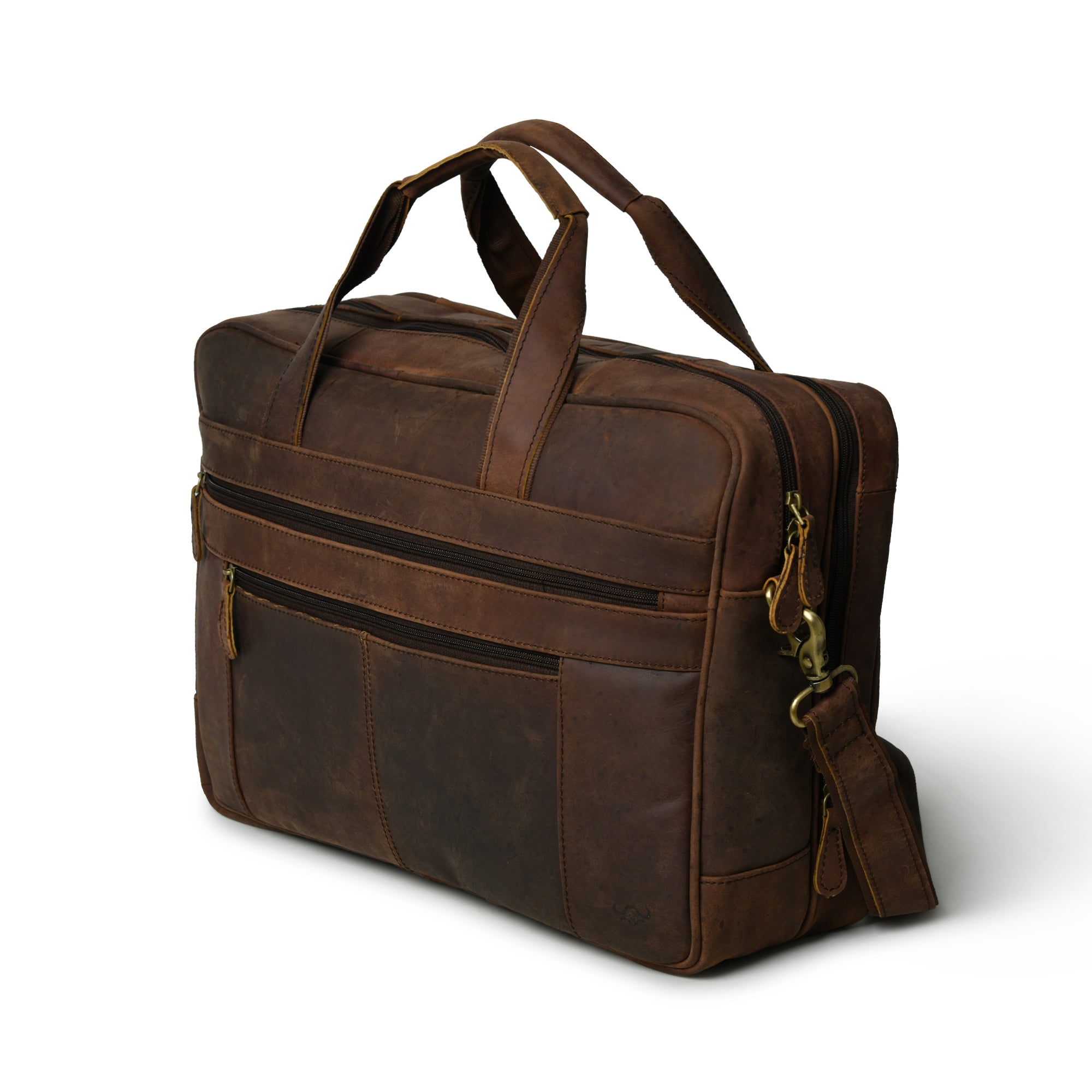 Buffalo Leather Messenger Briefcase Bag