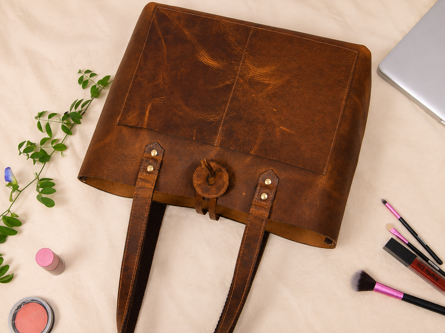 Melilla Travel Tote Bag – Caramel Brown