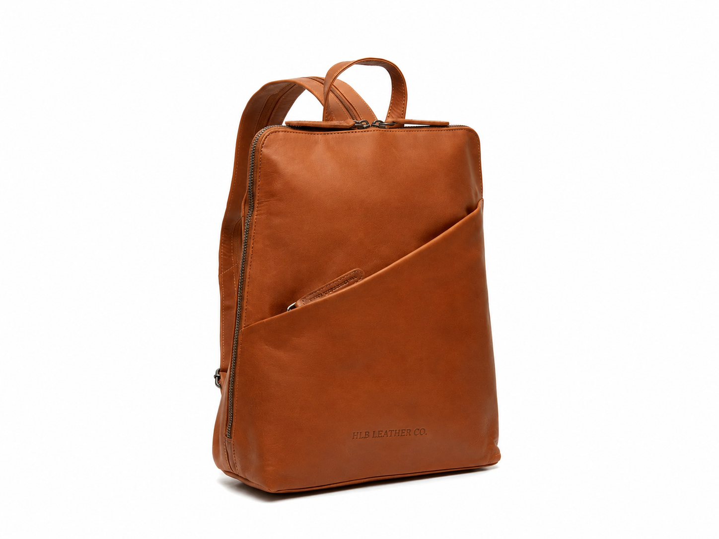 Leather Backpack Cognac Amanda