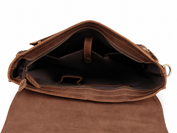 Full-Grain Leather Lawyer Briefcase