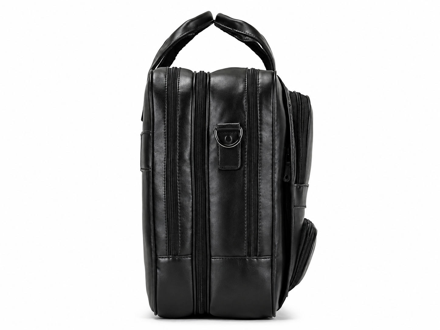 Large-Capacity Full-Grain Leather 17-Inch Laptop Briefcase
