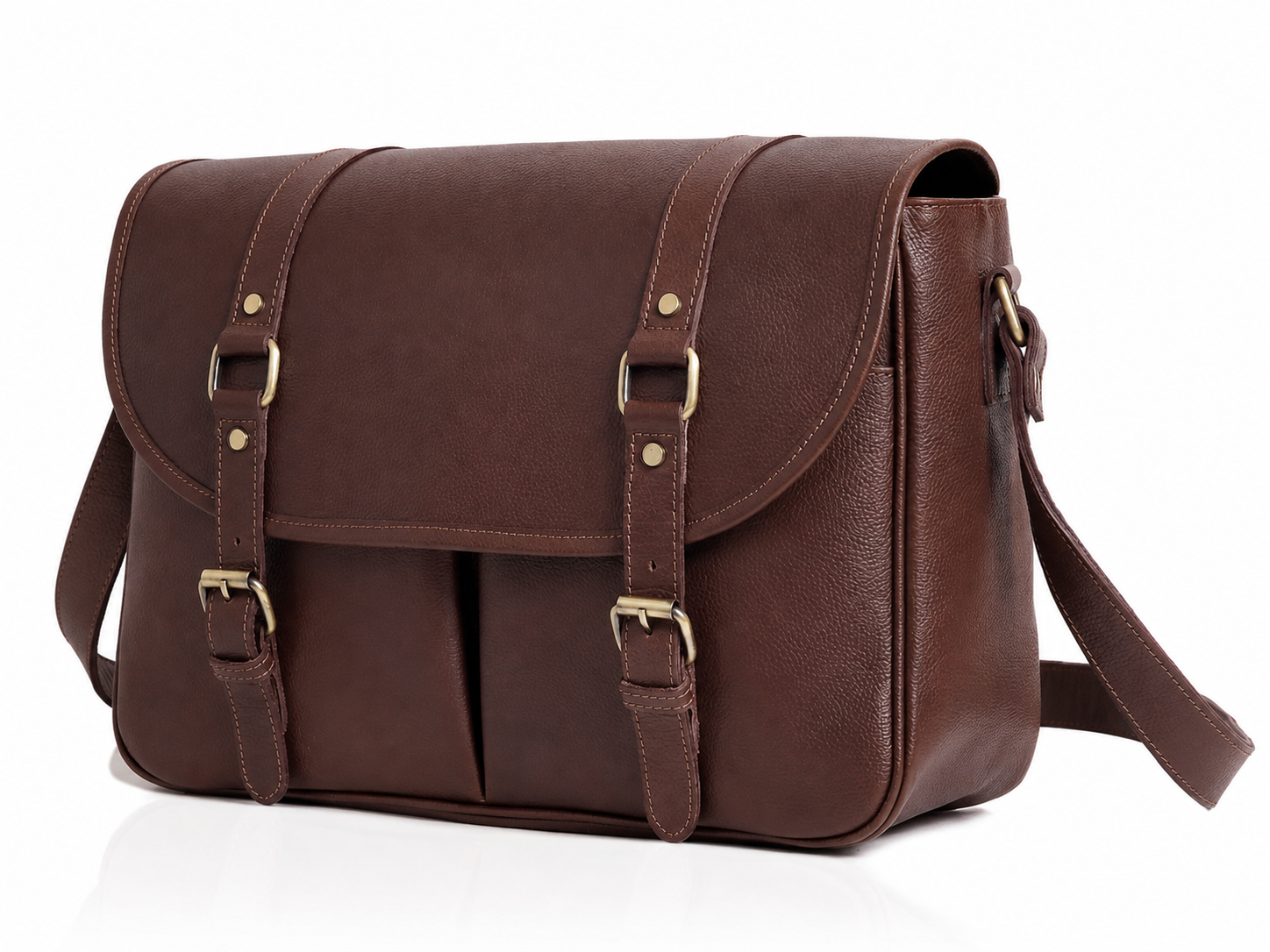 Vintage Buffalo Leather Messenger Bag