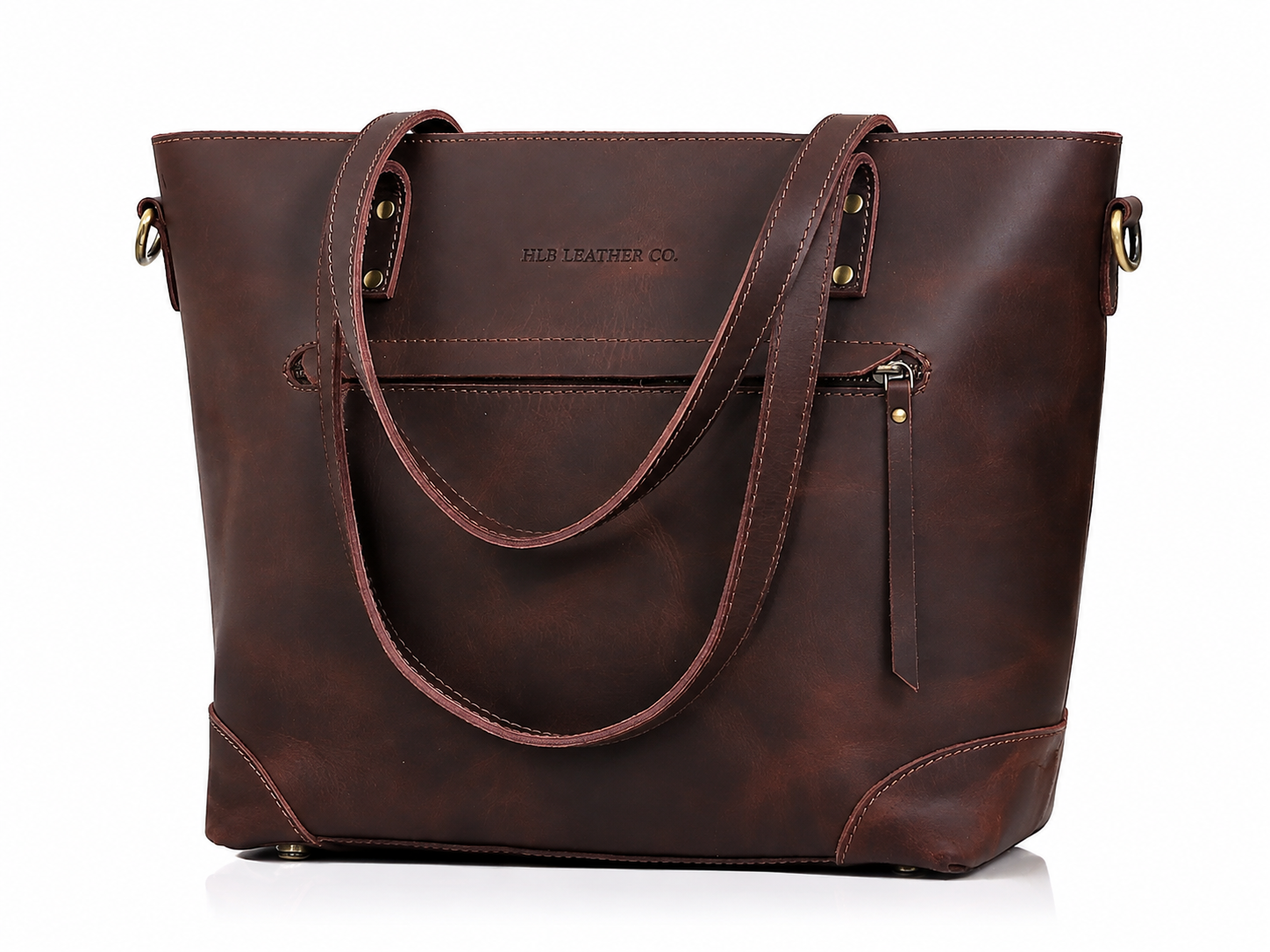 Buffalo Leather Tote Bag - Brown
