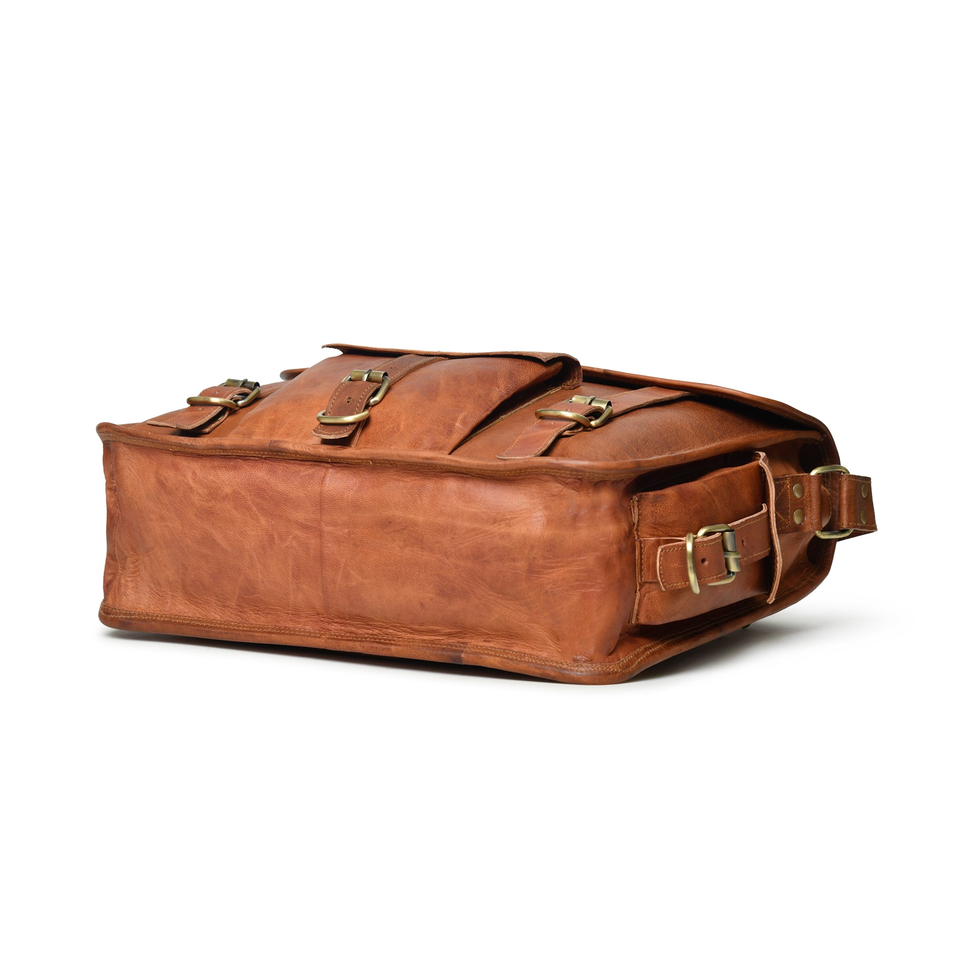 One Pocket Top Grain Leather Briefcase