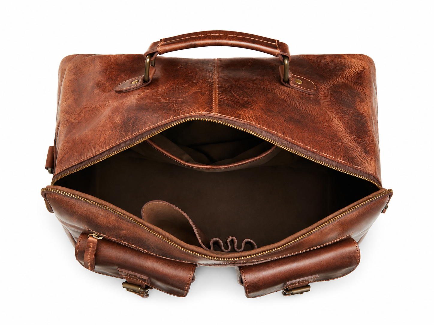 Full-Grain Buffalo Leather Briefcase