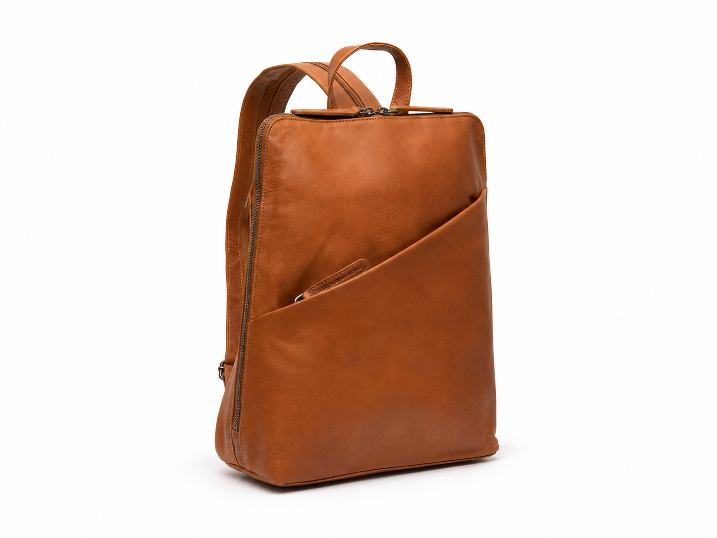 Leather Backpack Cognac Amanda