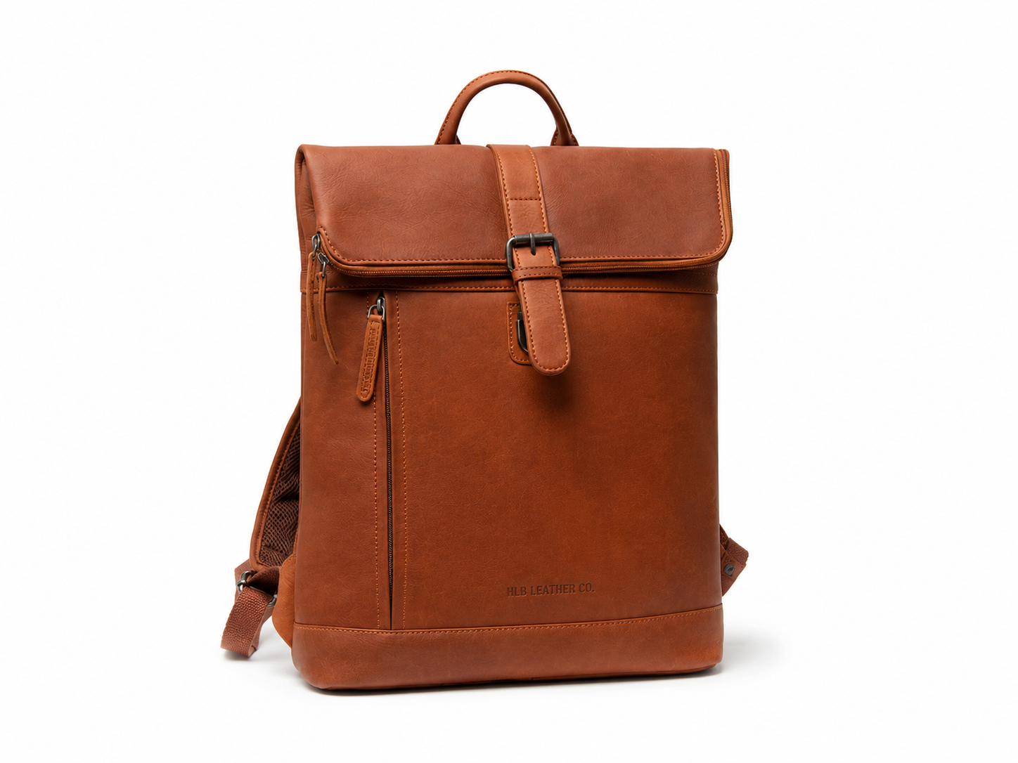 Leather Laptop Backpack Cognac Larsson