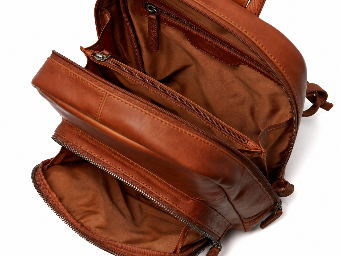 Leather Backpack Cognac Santana