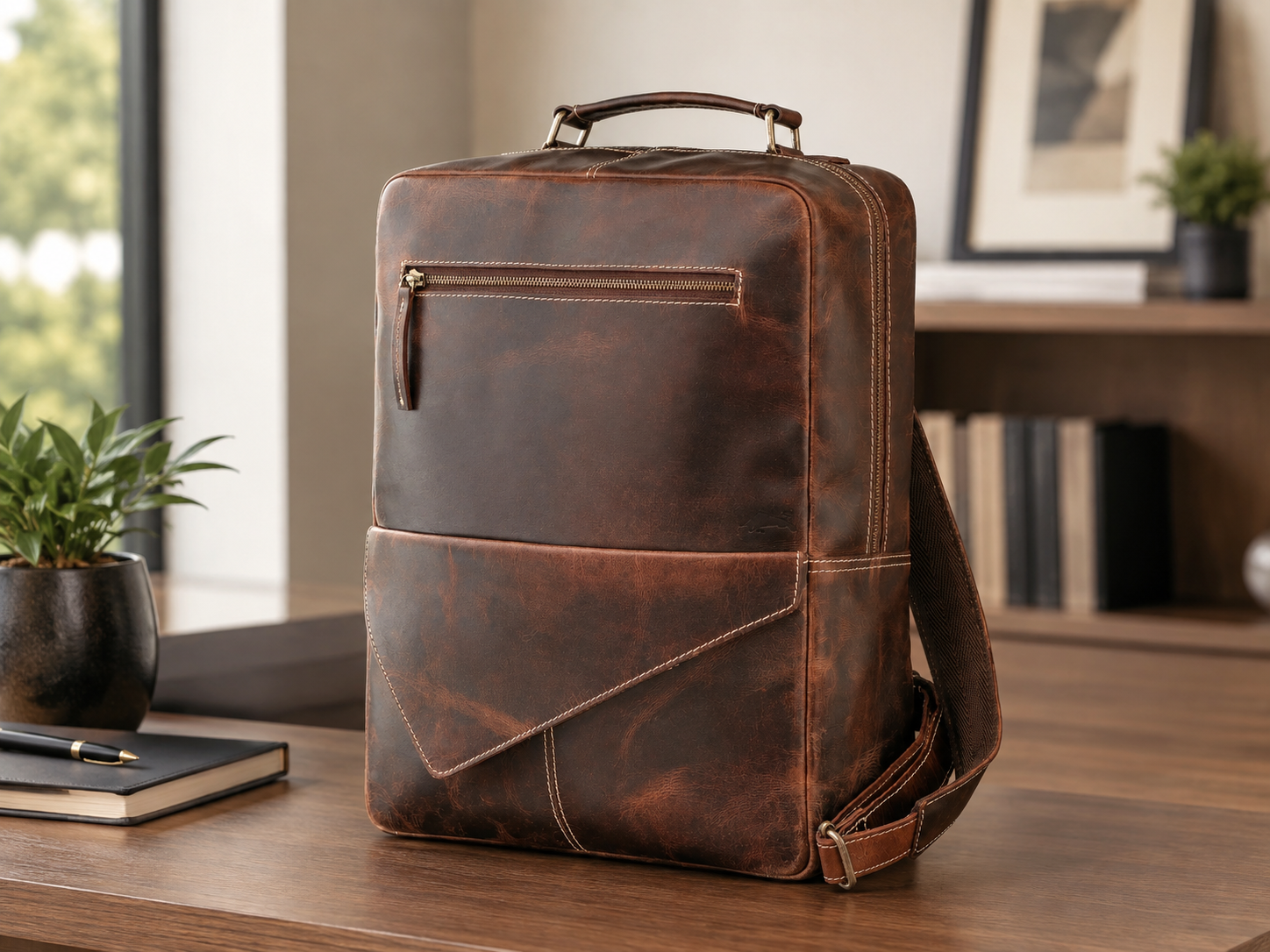 Opal Buffalo Leather Backpack