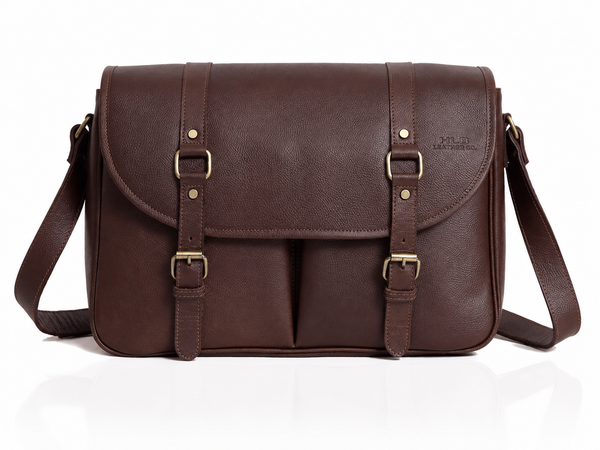 Vintage Buffalo Leather Messenger Bag