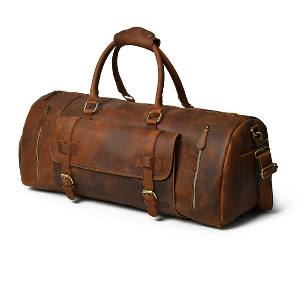 Buffalo Leather Duffel Bag - Myriad Seal