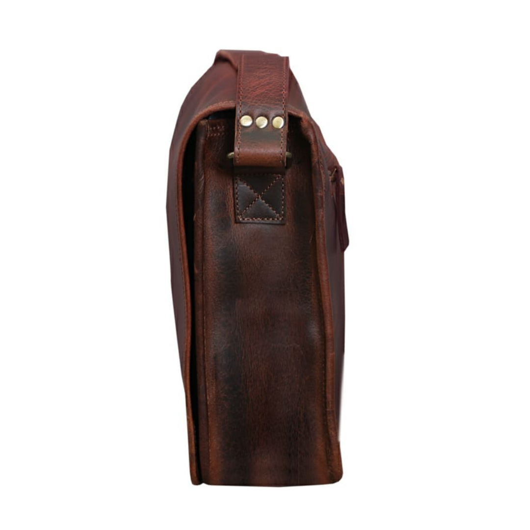 Leather Messenger Briefcase Bag