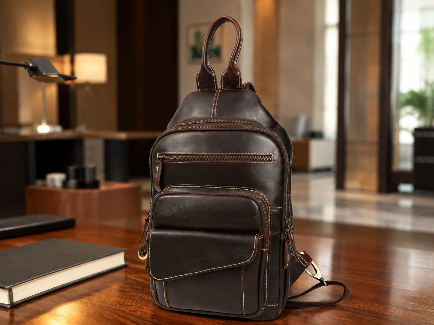 Fox Buffalo Leather Sling Bag